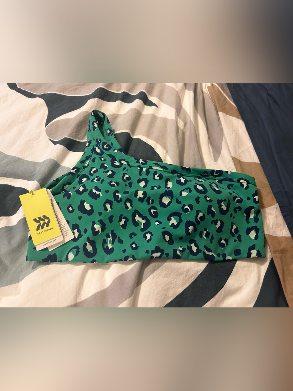 all in motion Green Leopard Print Sports Bra